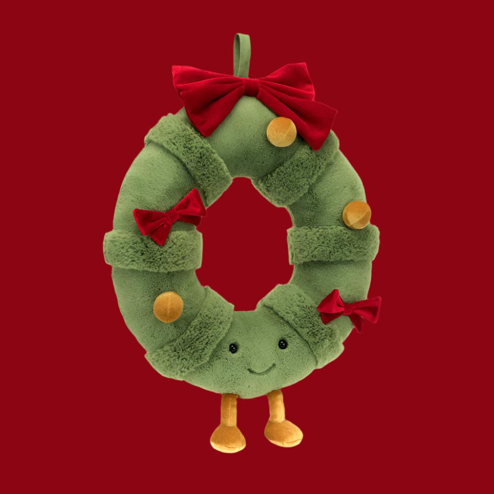 Jellycat Amuseables Decorated Christmas Wreath | Jellycat Holidays Home Decor | jellycat stuffed animals toys | jellycat promo code on sale clearance deals| jellycat christmas Halloween Blackfriday thanksgiving gifts | jellycat diner | jellycats near me | hard to find rare new with tag plush | jellycat plush toys companion for kids | jellycat com | jelly cat plush | halloween jellycat