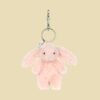 Jellycat Bashful Bunny Blush Bag Charm 1