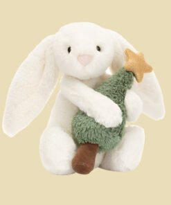 jellycat Bashful Bunny with Christmas Tree 1